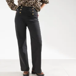 Texto Pantalons & Jeans^Jean à pont NOIR