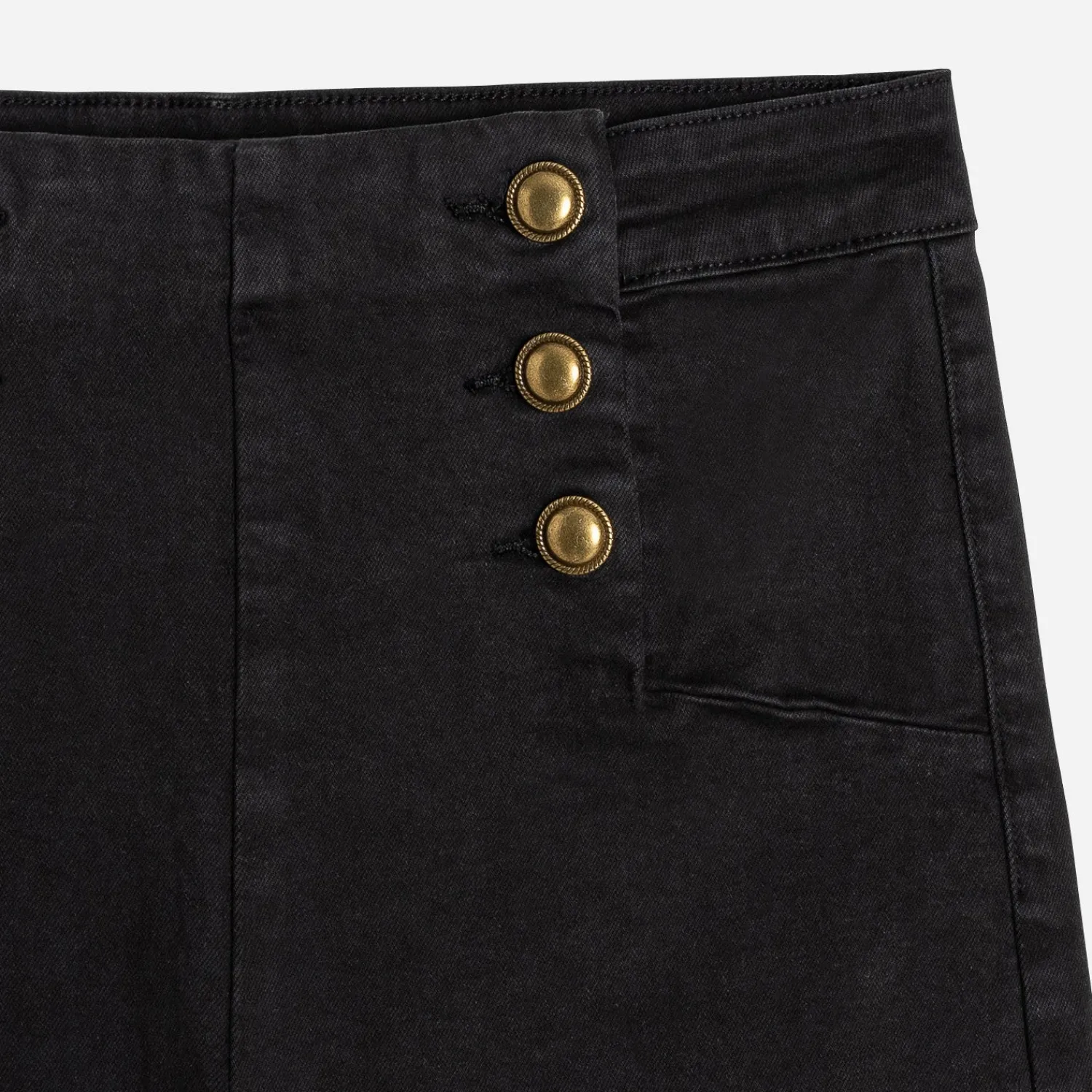 Texto Pantalons & Jeans^Jean à pont NOIR