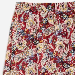 Texto Jupes^Jupe longue à motif cachemire floral ROUGE