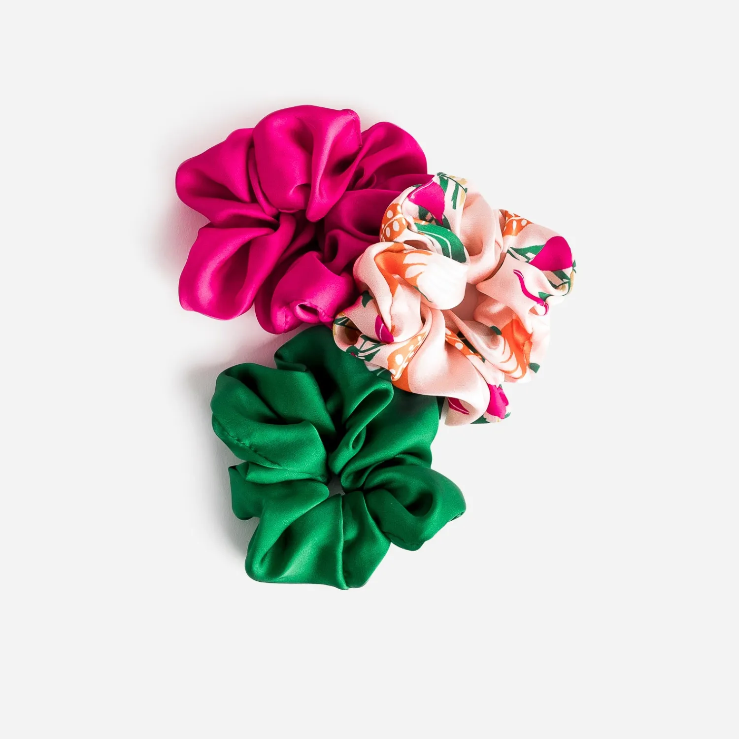 Texto Accessoires^Lot de 3 chouchous fuchsia, vert, imprimé MULTICOLORE