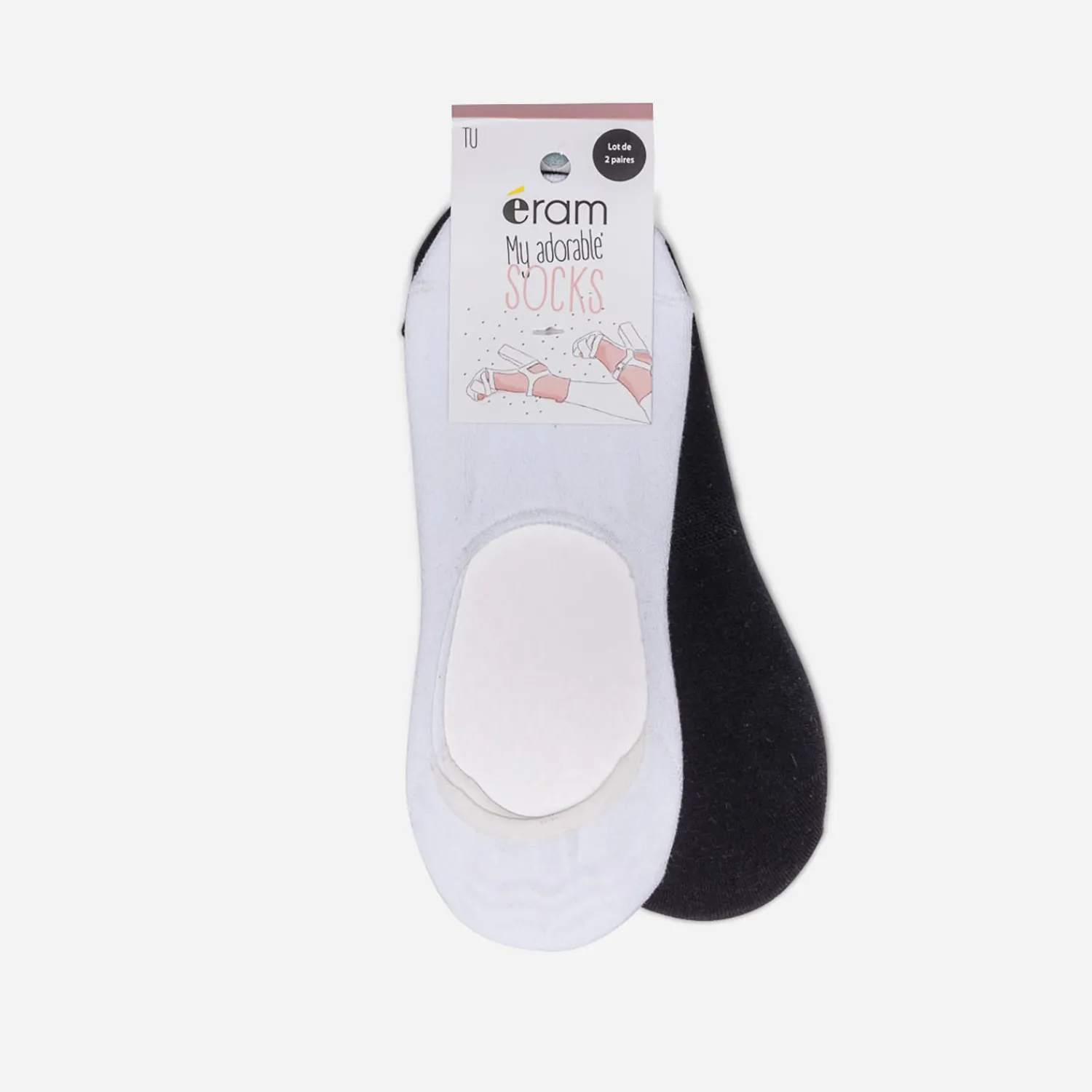 Eram Chaussettes & Collants^Lot de socquettes courtes blanches et noires MULTICOLORE