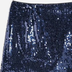 Texto Jupes^Mini jupe marine en sequins BLEU