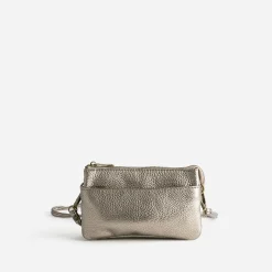Eram Petite Maroquinerie^Mini sac taupe métallisé 6 compartiments MARRON