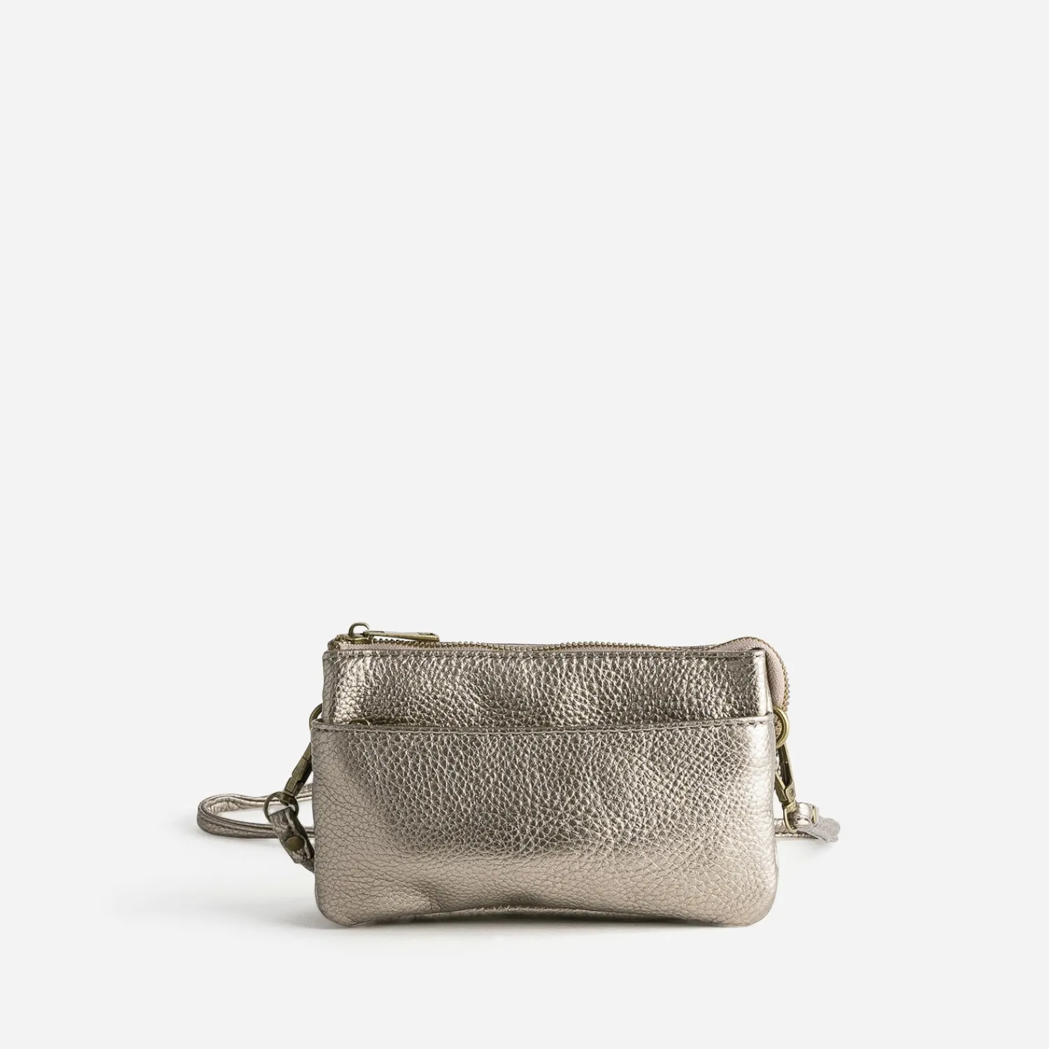 Eram Petite Maroquinerie^Mini sac taupe métallisé 6 compartiments MARRON