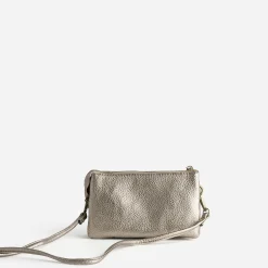 Eram Petite Maroquinerie^Mini sac taupe métallisé 6 compartiments MARRON