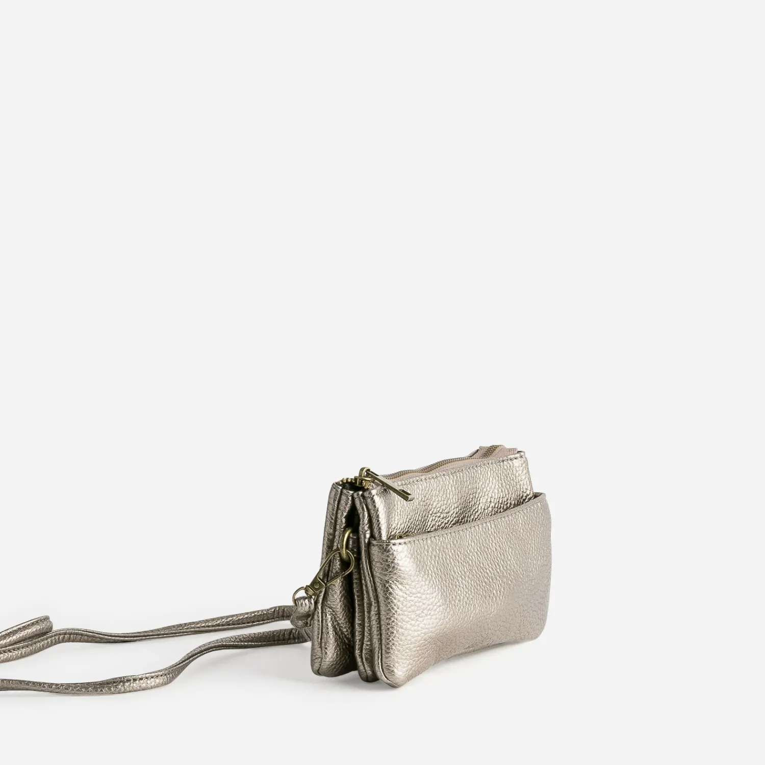 Eram Petite Maroquinerie^Mini sac taupe métallisé 6 compartiments MARRON