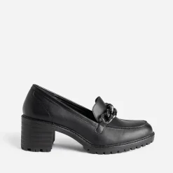 Texto Escarpins^Mocassin à talon NOIR