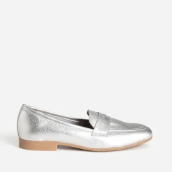 Eram Mocassins/Slippers^Mocassin métallisé cuir ARGENT
