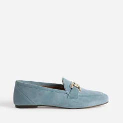 Eram Mocassins/Slippers^Mocassin baby blue en cuir velours BLEU