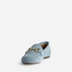 Eram Mocassins/Slippers^Mocassin baby blue en cuir velours BLEU