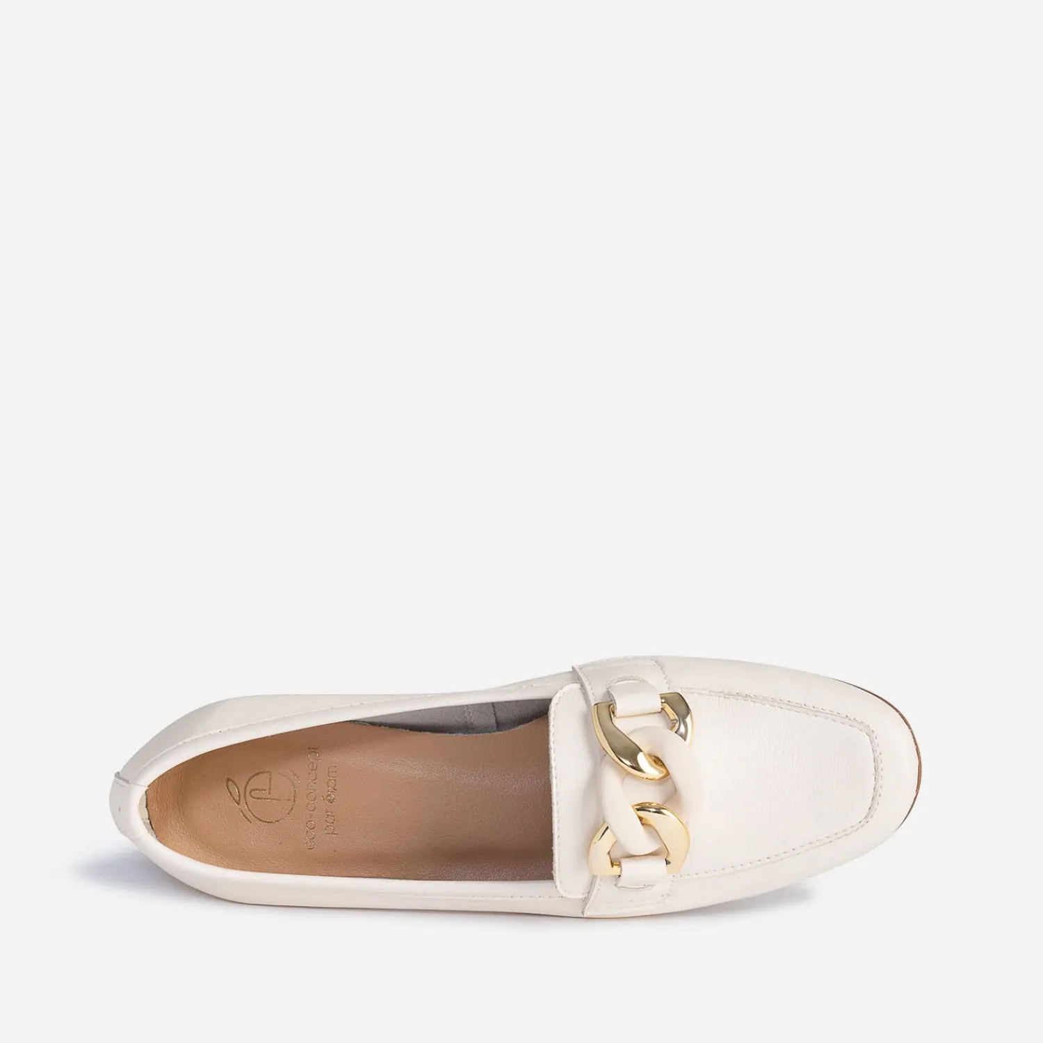 Eram Mocassins/Slippers^Mocassin beige éco-conçu en cuir ECRU