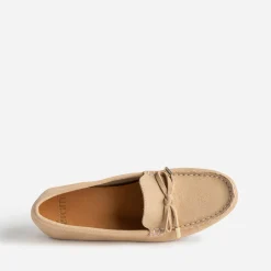 Eram Mocassins/Slippers^Mocassin cuir velours petit nœud BEIGE