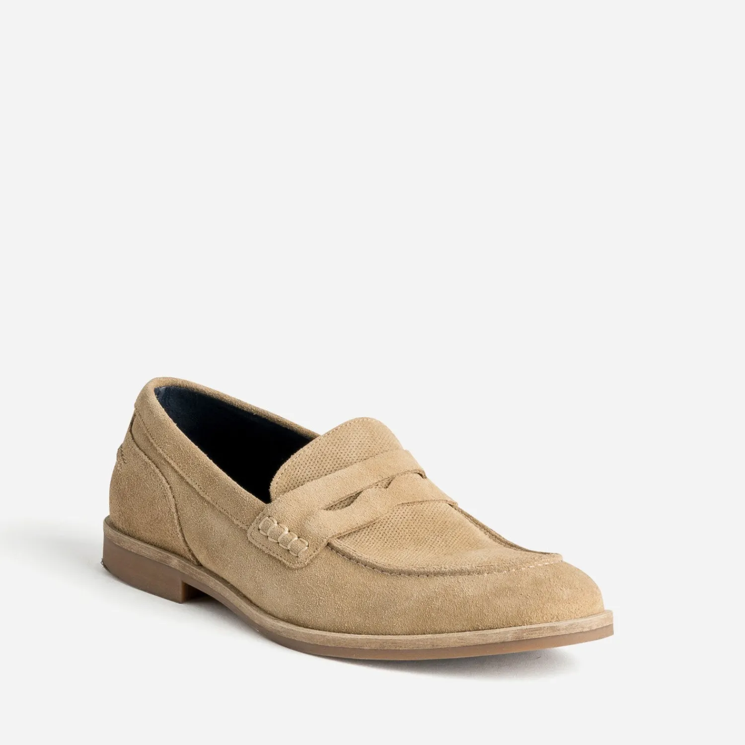 Eram Mocassins^Mocassin cuir velours éco-conçu BEIGE