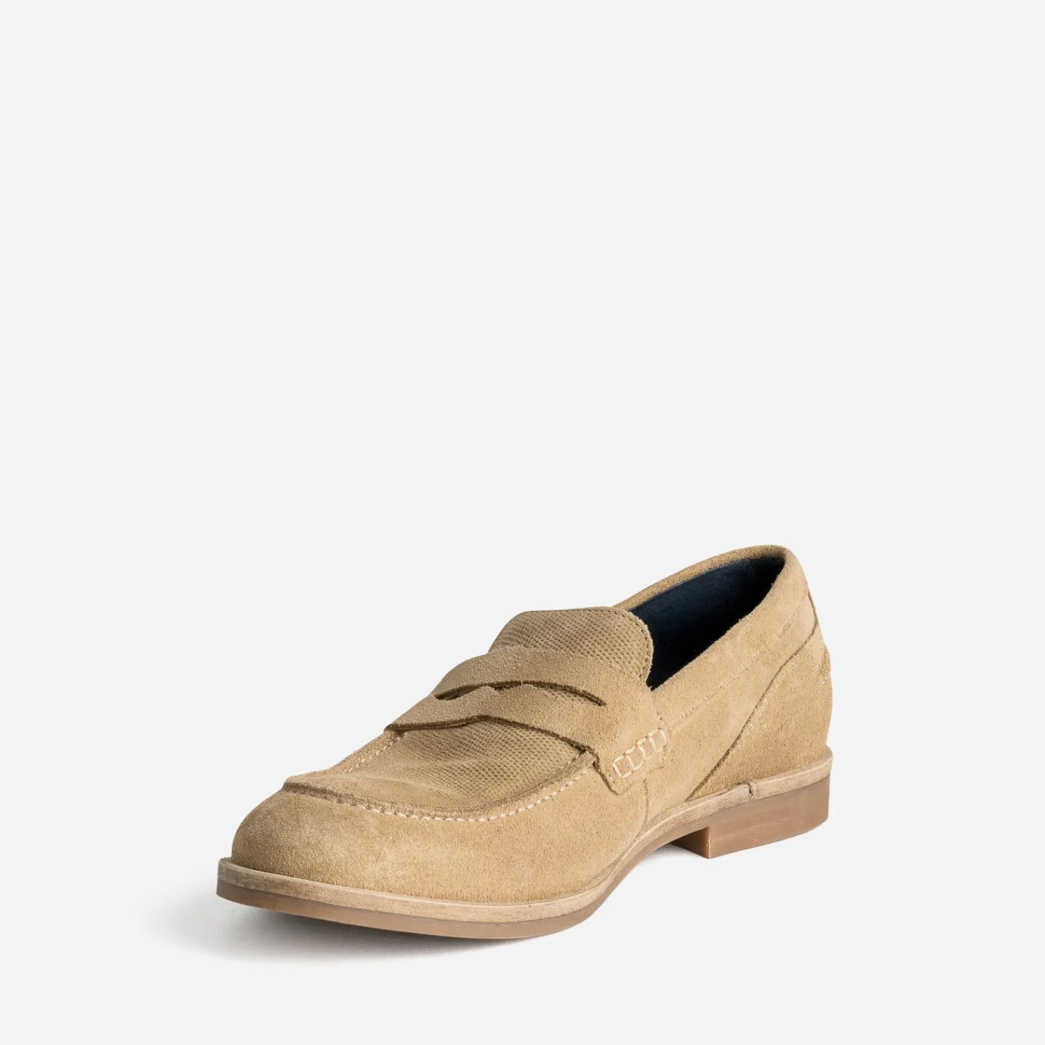 Eram Mocassins^Mocassin cuir velours éco-conçu BEIGE