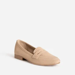 Eram Mocassins/Slippers^Mocassin cuir velours BEIGE