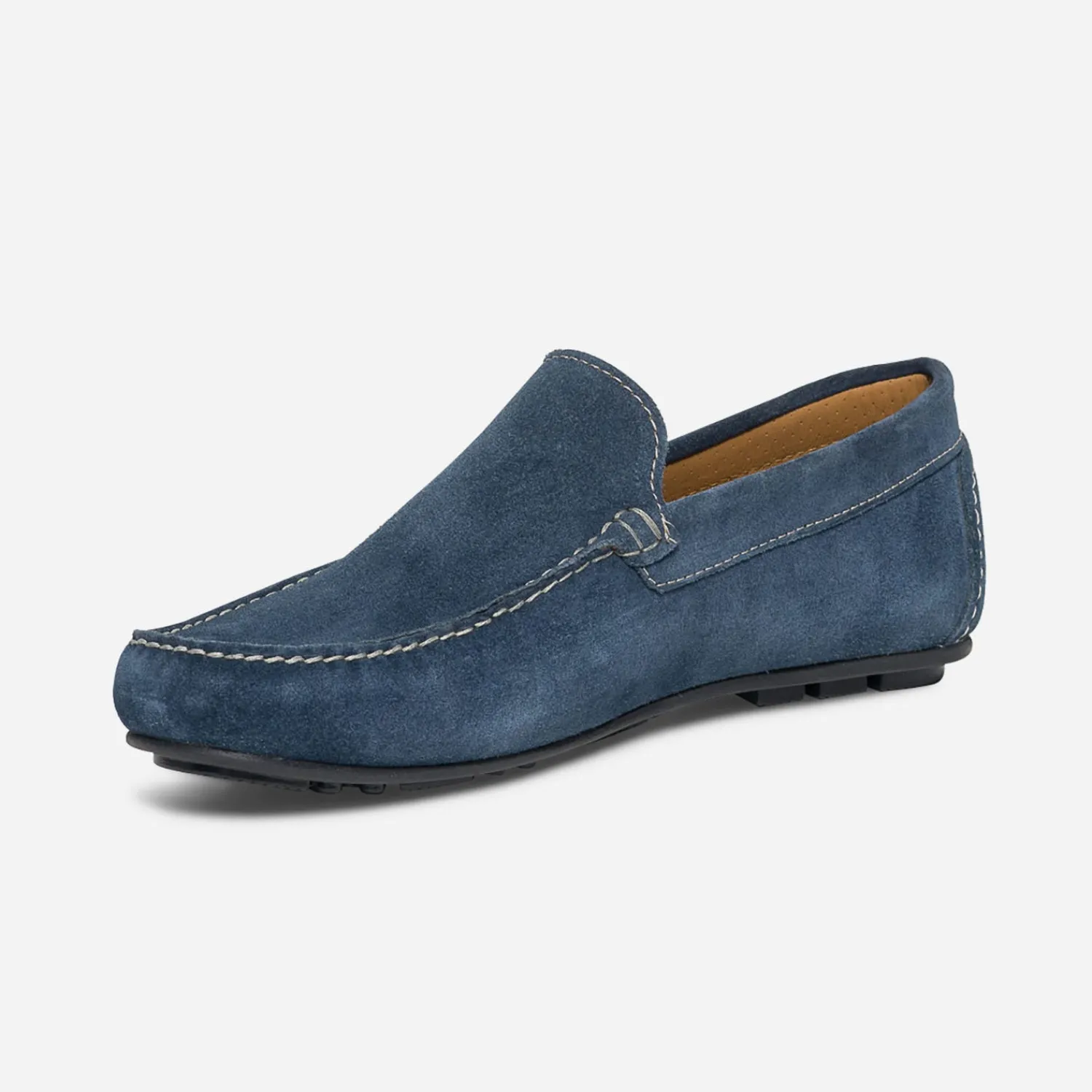 Eram Mocassins^Mocassin en cuir velours BLEU