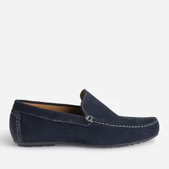 Eram Mocassins^Mocassin bleu en cuir velours MARINE