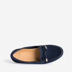 Eram Mocassins/Slippers^Mocassin bleu en cuir velours MARINE