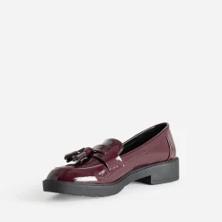 Eram Mocassins/Slippers^Mocassin bordeaux verni à pampilles VIOLET
