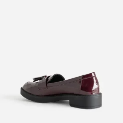 Eram Mocassins/Slippers^Mocassin bordeaux verni à pampilles VIOLET