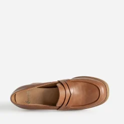 Eram Escarpins^Mocassin à talon et plateforme CAMEL
