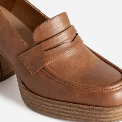 Eram Escarpins^Mocassin à talon et plateforme CAMEL