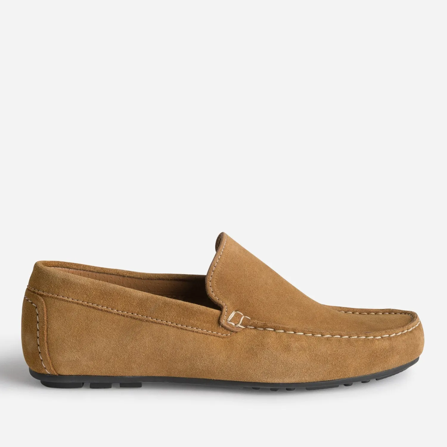 Eram Mocassins^Mocassin camel en cuir velours COGNAC