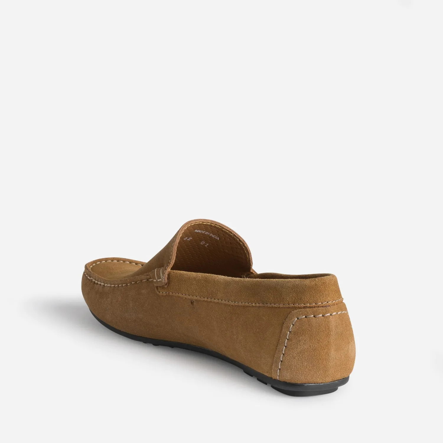 Eram Mocassins^Mocassin camel en cuir velours COGNAC