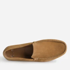 Eram Mocassins^Mocassin camel en cuir velours COGNAC