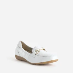 Caprice Mocassins/Slippers^Mocassin nacré cuir BLANC