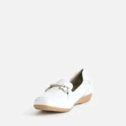 Caprice Mocassins/Slippers^Mocassin nacré cuir BLANC