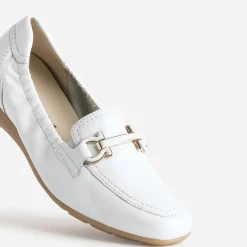 Caprice Mocassins/Slippers^Mocassin nacré cuir BLANC
