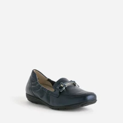 Caprice Mocassins/Slippers^Mocassin bleu cuir nacré MARINE