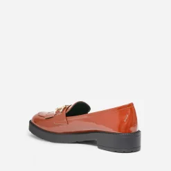 Eram Mocassins/Slippers^Mocassin verni à franges COGNAC