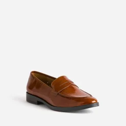 Eram Flex Mocassins/Slippers^Mocassin caramel en cuir verni MARRON