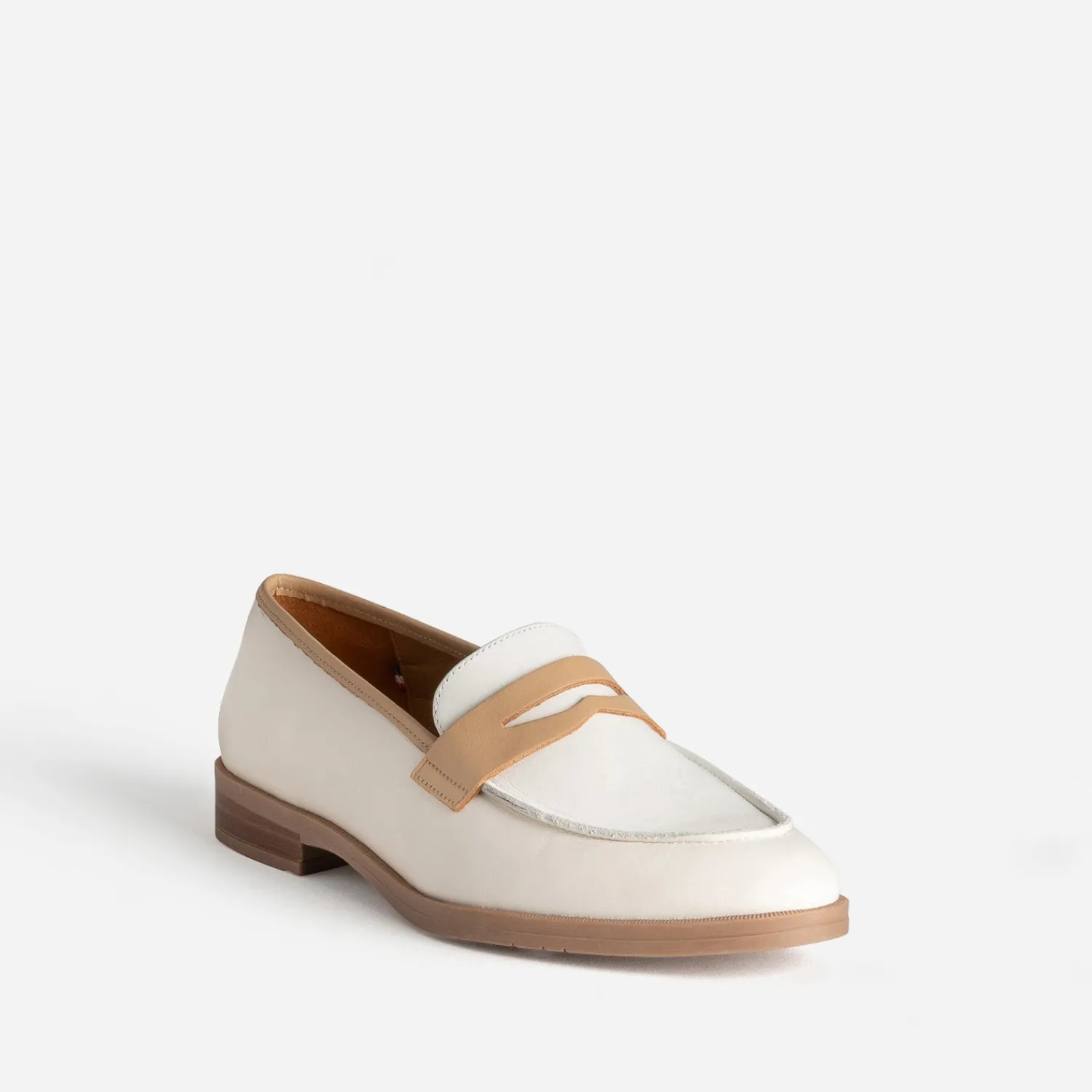 Eram Flex Mocassins/Slippers^Mocassin écru et cuir BEIGE