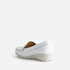 FRANCE ARNO Mocassins/Slippers^Mocassin et argenté cuir BLANC