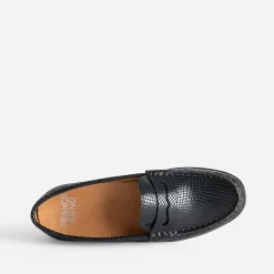 FRANCE ARNO Mocassins/Slippers^Mocassin en cuir NOIR