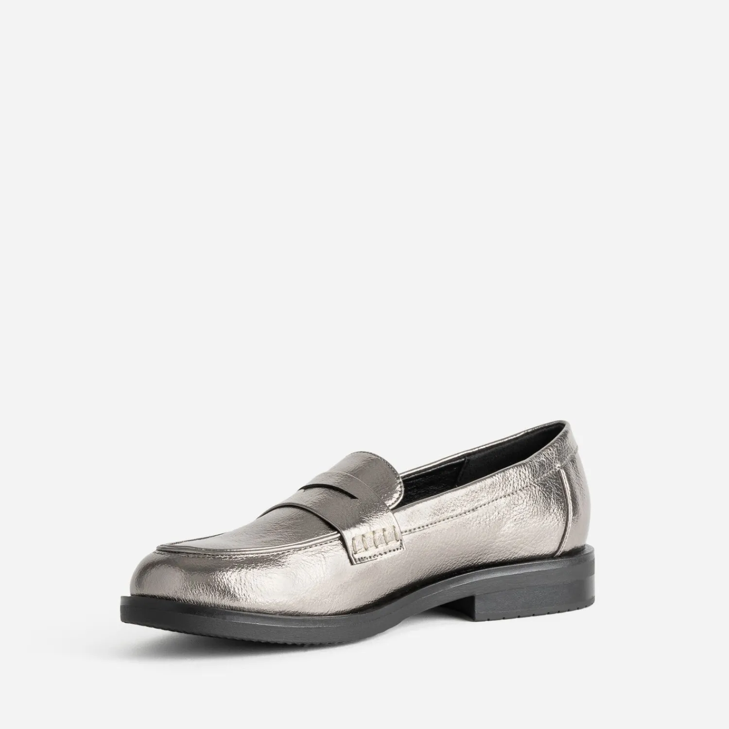Eram Mocassins/Slippers^Mocassin gris foncé métallisé ARGENT
