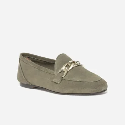 Eram Mocassins/Slippers^Mocassin kaki éco-conçu en cuir velours VERT