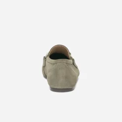 Eram Mocassins/Slippers^Mocassin kaki éco-conçu en cuir velours VERT
