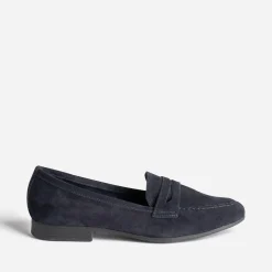 Eram Mocassins/Slippers^Mocassin éco-conçu en cuir velours MARINE