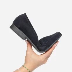 Eram Mocassins/Slippers^Mocassin éco-conçu en cuir velours MARINE