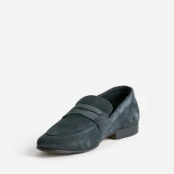 Eram Mocassins^Mocassin cuir velours MARINE