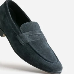 Eram Mocassins^Mocassin cuir velours MARINE