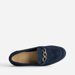 Eram Mocassins/Slippers^Mocassin cuir velours MARINE