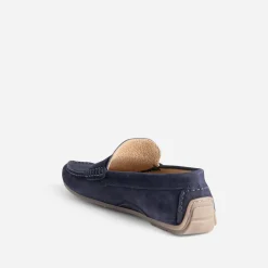 Eram Mocassins^Mocassin en cuir velours MARINE