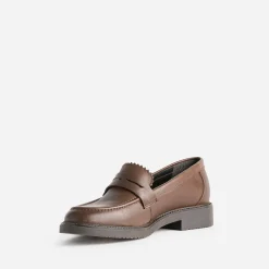 Eram Mocassins/Slippers^Mocassin marron cuir bord cranté éco-conçu COGNAC
