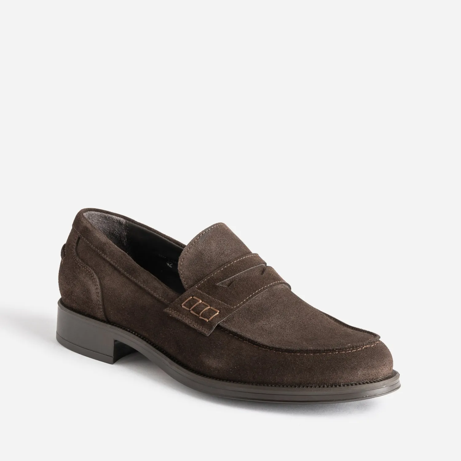 Eram Mocassins^Mocassin en cuir velours MARRON