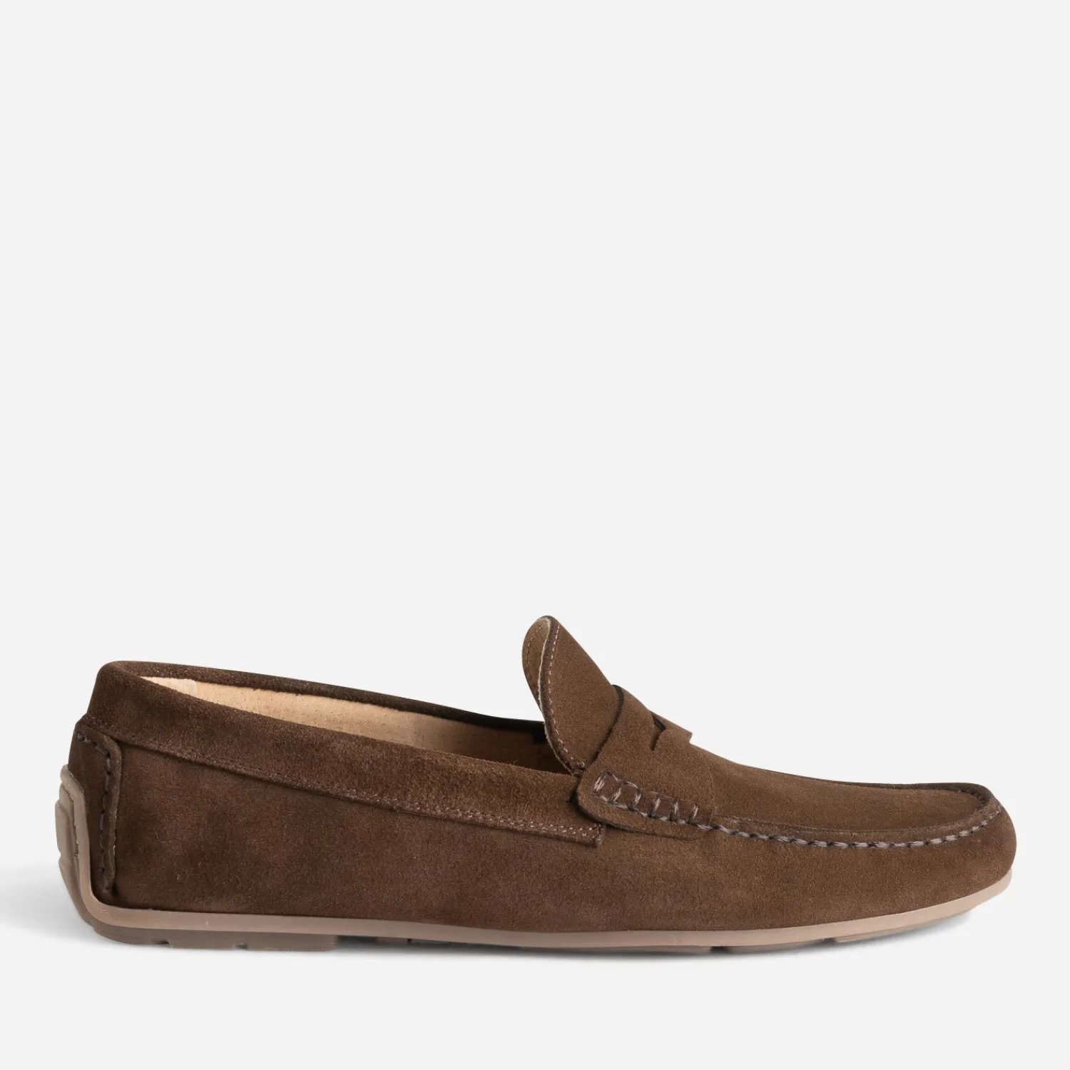 Eram Mocassins^Mocassin en cuir velours MARRON